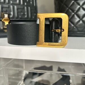 DIOR QUAKE BELT Size 75 Cristian Dior Black Smooth Calfskin Leather